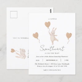 Ein kleines Sweetheart ist auf dem Weg Baby Dusche Postkarte