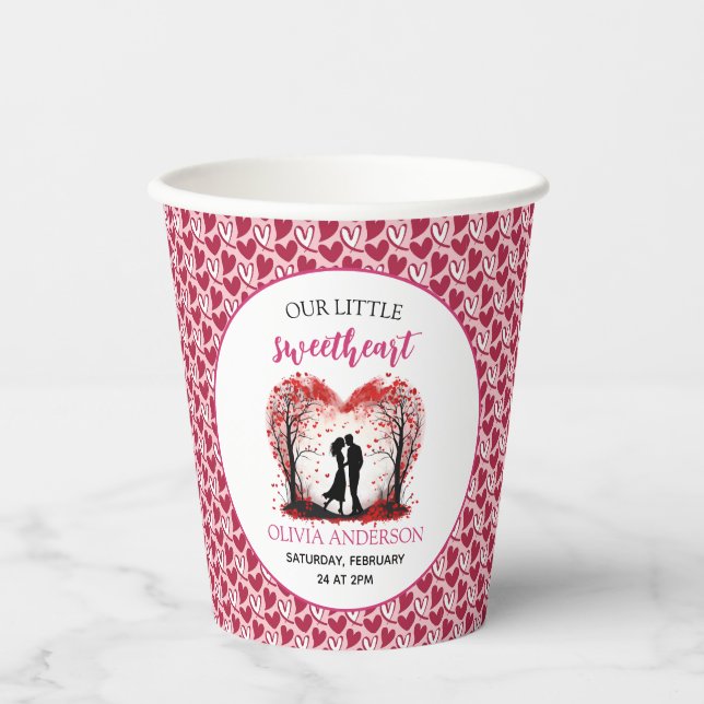 Ein kleines Sweetheart Valentine Pappbecher (Vorderseite)