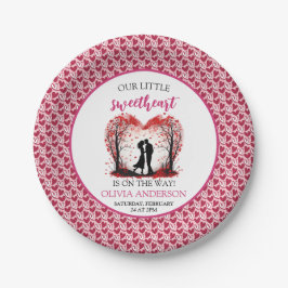 Ein kleines Sweetheart Valentine Pappteller