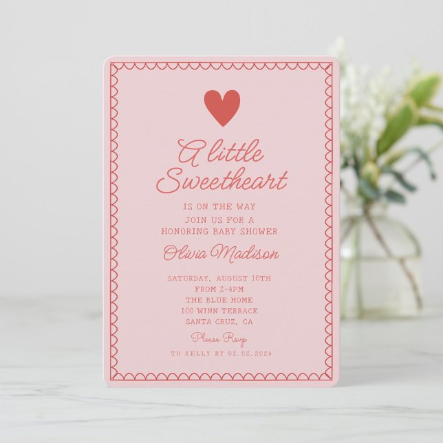 Ein kleines Sweetheart Valentines Baby Dusche Einladung (Von Creator hochgeladen)