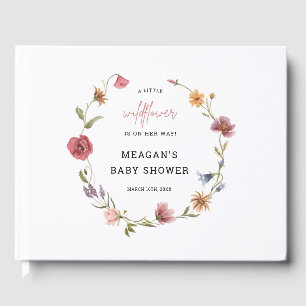 Ein kleines Wildblume Girl Baby Shower Gästebuch