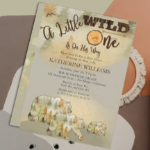 Ein kleines wildes Bären Woodland Boy Baby Dusche 