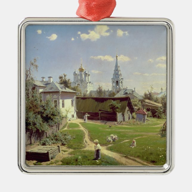 Ein kleines Yard in Moskau, 1878 Ornament Aus Metall (Vorne)
