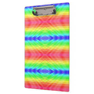 Ein Klemmbrett mit einem farbenfrohen, kaleidoskop