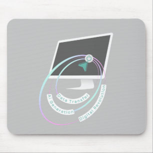 Ein Klick spaltet KI, Daten und digitale Revolutio Mousepad