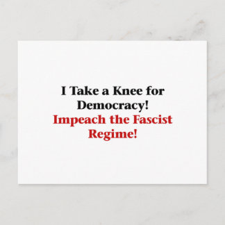 Ein Knie für die Demokratie Postkarte