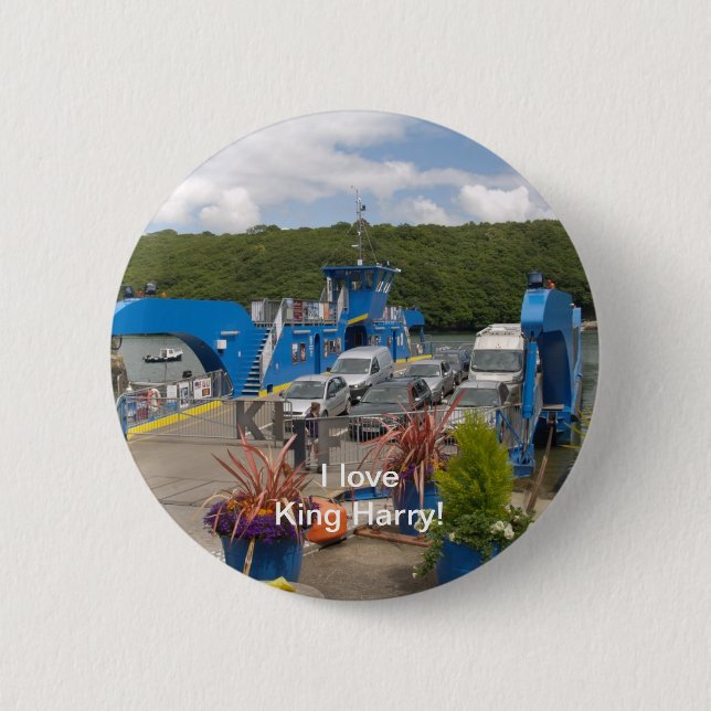 Ein Knopf für Fans des Königs Harry Ferry Button (Vorderseite)