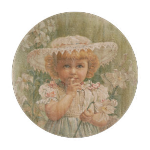 "Ein knospender Ostern" Vintage-Illustration, ca.  Schneidebrett