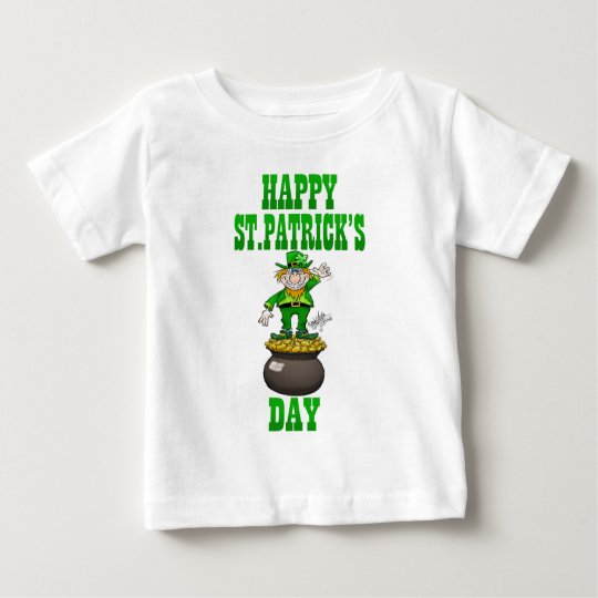 Ein Kobold stehend auf einem Topf Gold Baby T-shirt