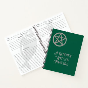 Ein Kochbuch der Hexenkrimoire-Lederrezepte Notizbuch