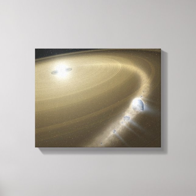 Ein Komet, der zerrissen wird, um einen toten Ster Leinwanddruck (Vorderseite)