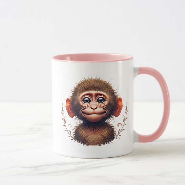 Ein komischer kleiner Affe. Tasse (Rechts)