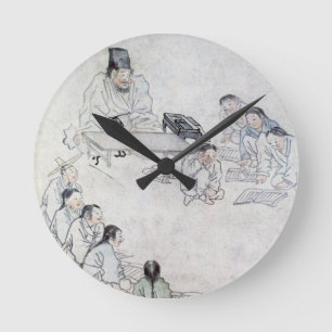 Ein konfuzianisches Klassenzimmer (Sodang) Runde Wanduhr