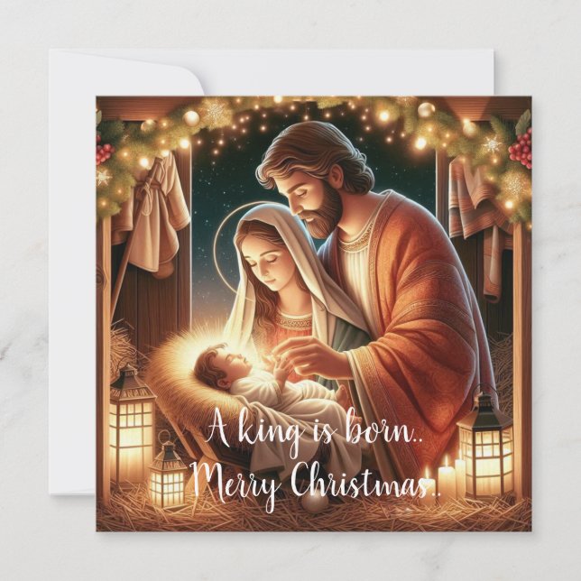 Ein König ist Geboren Karte (Vorderseite)