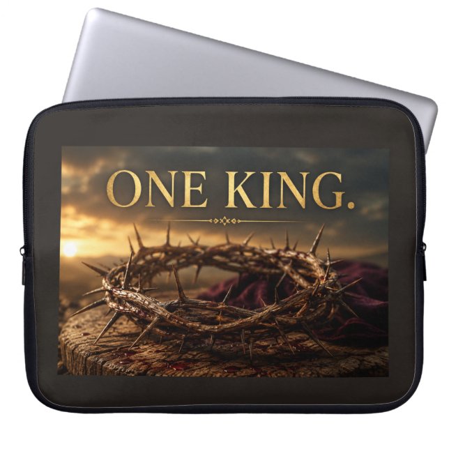 Ein König Laptopschutzhülle (Vorderseite)