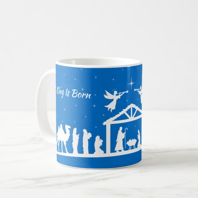Ein König wird geboren - Krippenszene Tasse  (Vorderseite Links)