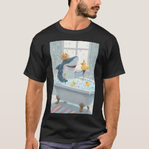 Ein königliches Haifisch-Spa mit gelben Gummienten T-Shirt