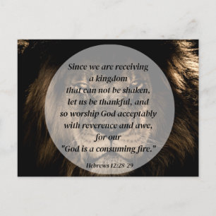 Ein Königreich, das nicht erschüttert werden kann Postkarte