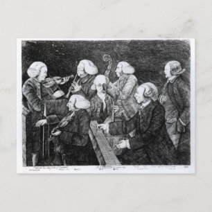 Ein Konzert in Cambridge, 1770 Postkarte