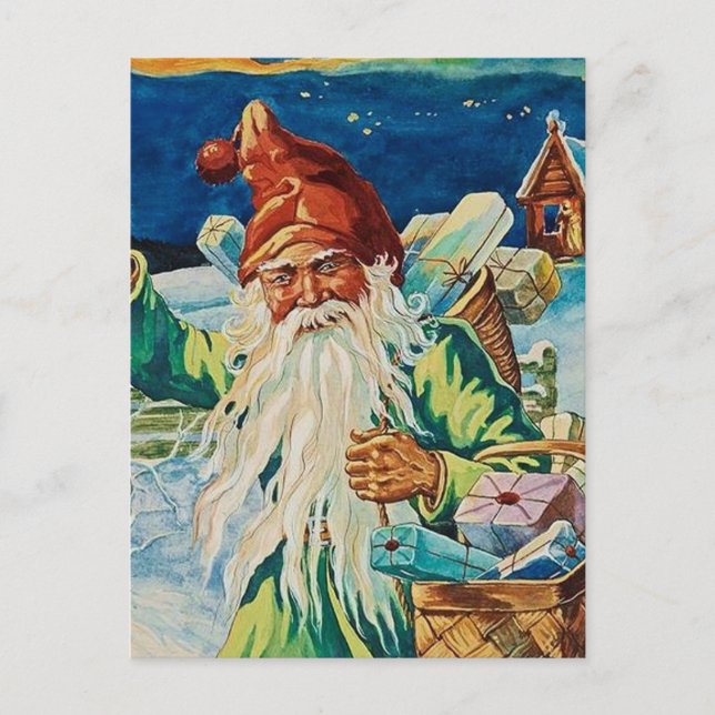 "Ein Korb der Geschenke" von Jenny Nystrom Postkarte (Vorderseite)