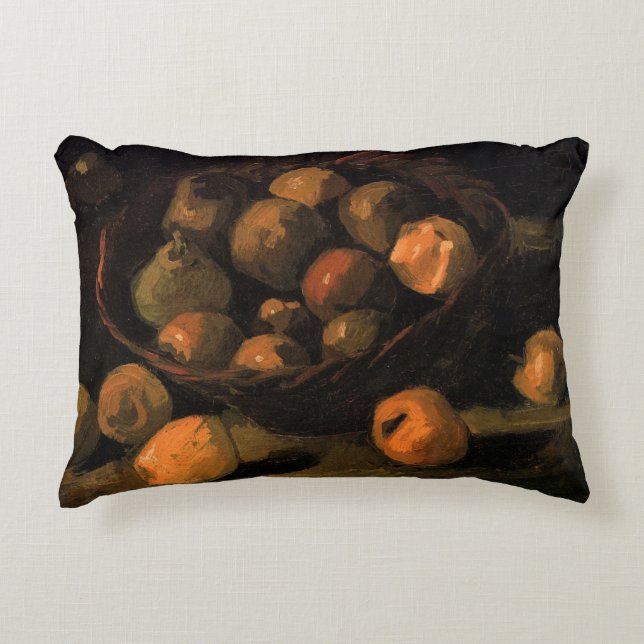 Ein Körbchen Äpfel von Vincent van Gogh Dekokissen (Vorderseite)