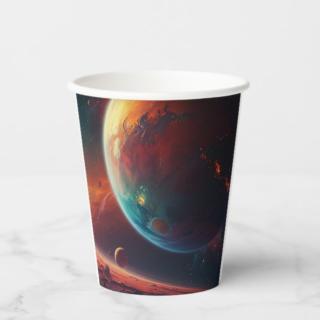 Ein kosmischer Party-Cup Pappbecher (Vorderseite)