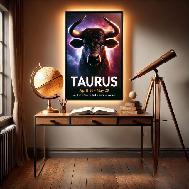 Ein kosmisches Taurus Bull Zodiac Poster (Von Creator hochgeladen)