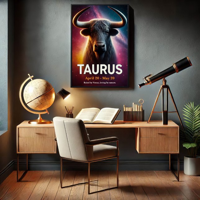 Ein kosmisches Taurus Bull Zodiac Poster (Von Creator hochgeladen)