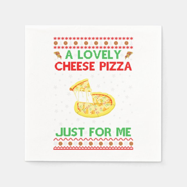 Ein köstliches Pizzeria Shirt Alone Funny Kevin X- Serviette (Vorderseite)