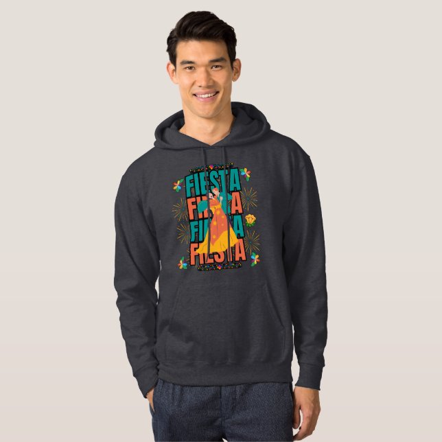 Ein kraftvolles Design mit den Worten Fiesta Hoodie (Vorne ganz)