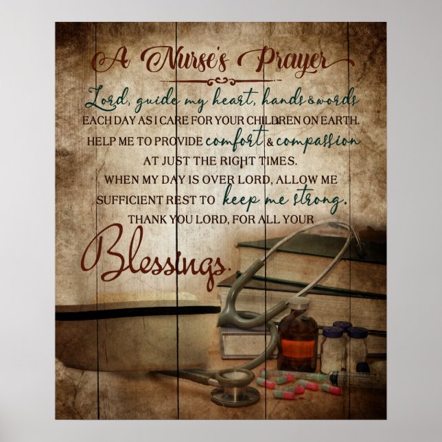 Ein Krankengebet Inspiration und Motivierend Poster (Vorne)