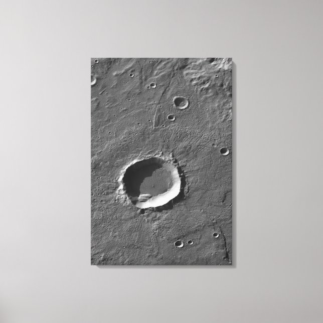 Ein Krater auf Mars Leinwanddruck (Vorderseite)