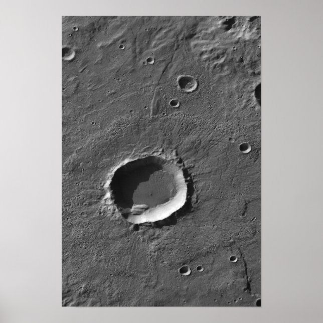 Ein Krater auf Mars Poster (Vorne)