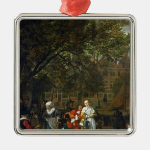 Ein Kraut-Markt in Amsterdam Silbernes Ornament