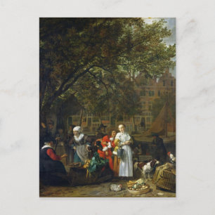 Ein Kräutermarkt in Amsterdam Postkarte