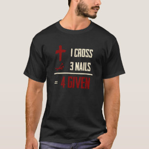 Ein Kreuz mit drei Nägeln gleicht dem Christlichen T-Shirt