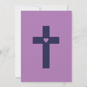 Ein Kreuz mit Herz Heilige Liebeskunst Feiertagskarte