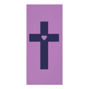Ein Kreuz mit Herz Heilige Liebeskunst Werbekarte