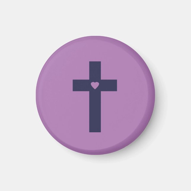 Ein Kreuz mit Herz Magnet (Vorne)