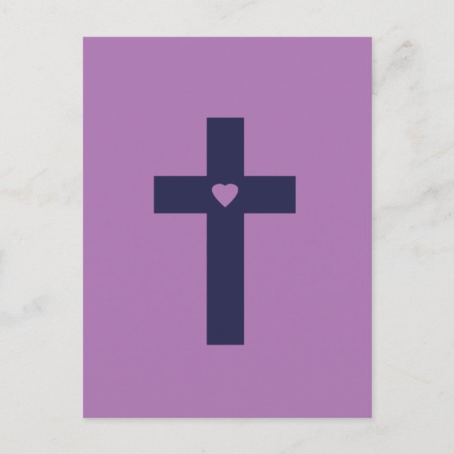 Ein Kreuz mit Herz Postkarte (Vorderseite)