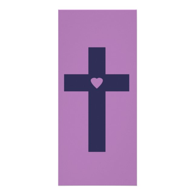 Ein Kreuz mit Herz Werbekarte (Vorne)