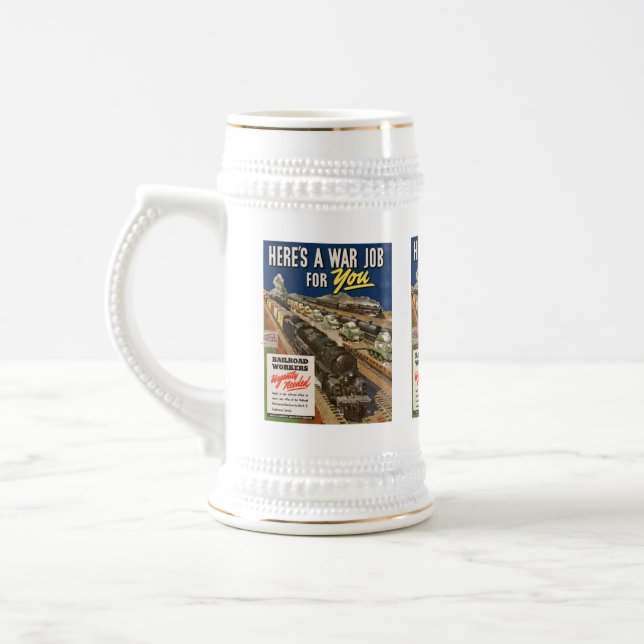 Ein Kriegsjob für Sie WW2 Bierglas (Links)