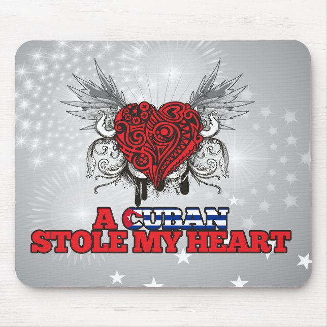 Ein Kubaner stahl mein Herz Mousepad (Vorne)