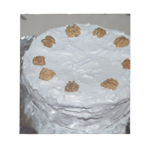 Ein Kuchen mit Zuckerguss Notizblock