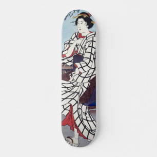 Ein kühler Sommerabend an der Brücke, Utagawa Hiro Skateboard