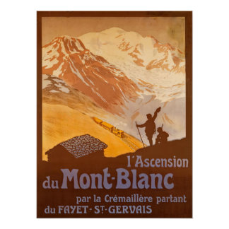 Ein Kunst-Deko-Plakat für Alpentourismus auf dem M Poster