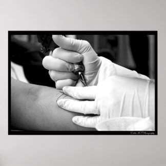 Ein Künstler am Arbeitsplatz Poster