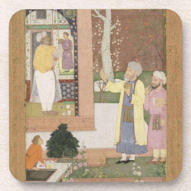 Ein Künstler, der den Innenraum eines Garten pavi Untersetzer (Vorderseite)