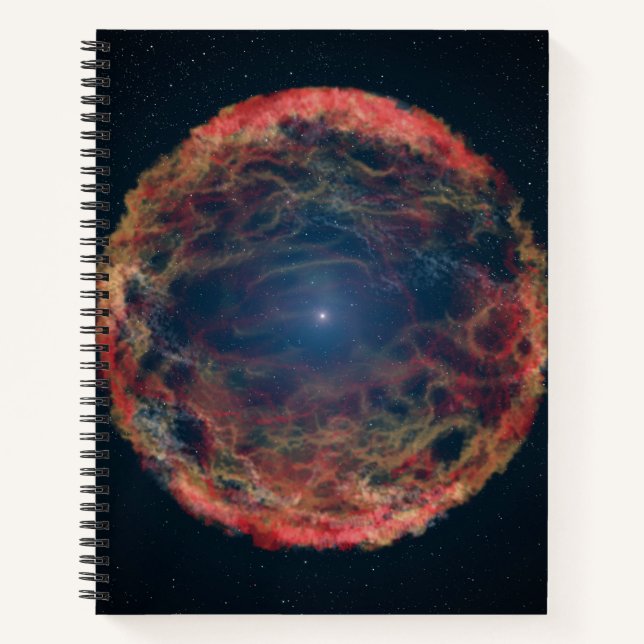 Ein Künstler Eindruck von Supernova 1993j. Notizbuch (Vorderseite)