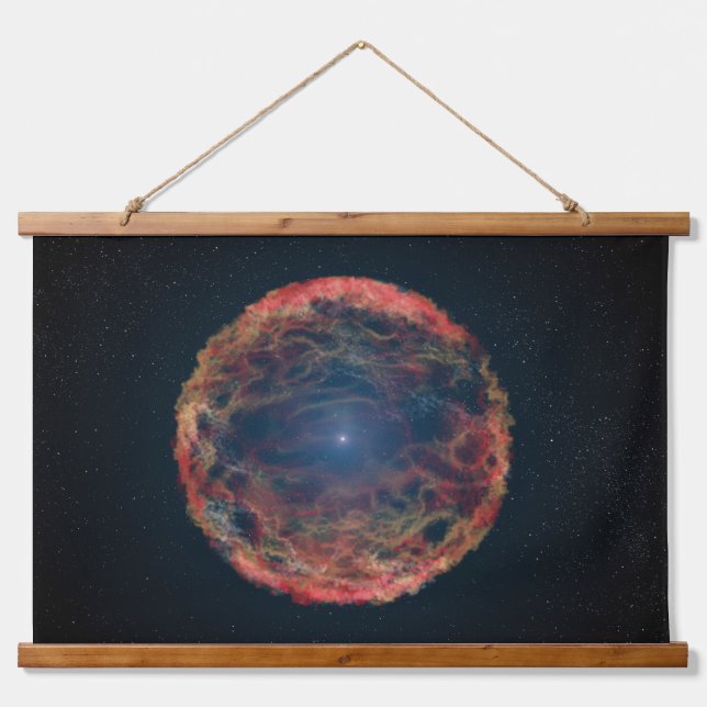 Ein Künstler Eindruck von Supernova 1993j. Wandteppich Mit Holzrahmen (Vorne)